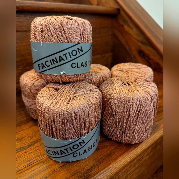 Yarn Fascination Clasica  Viscose  cotton yarn, bronze Made in Italy 6 x 50g - Picture 1 of 6